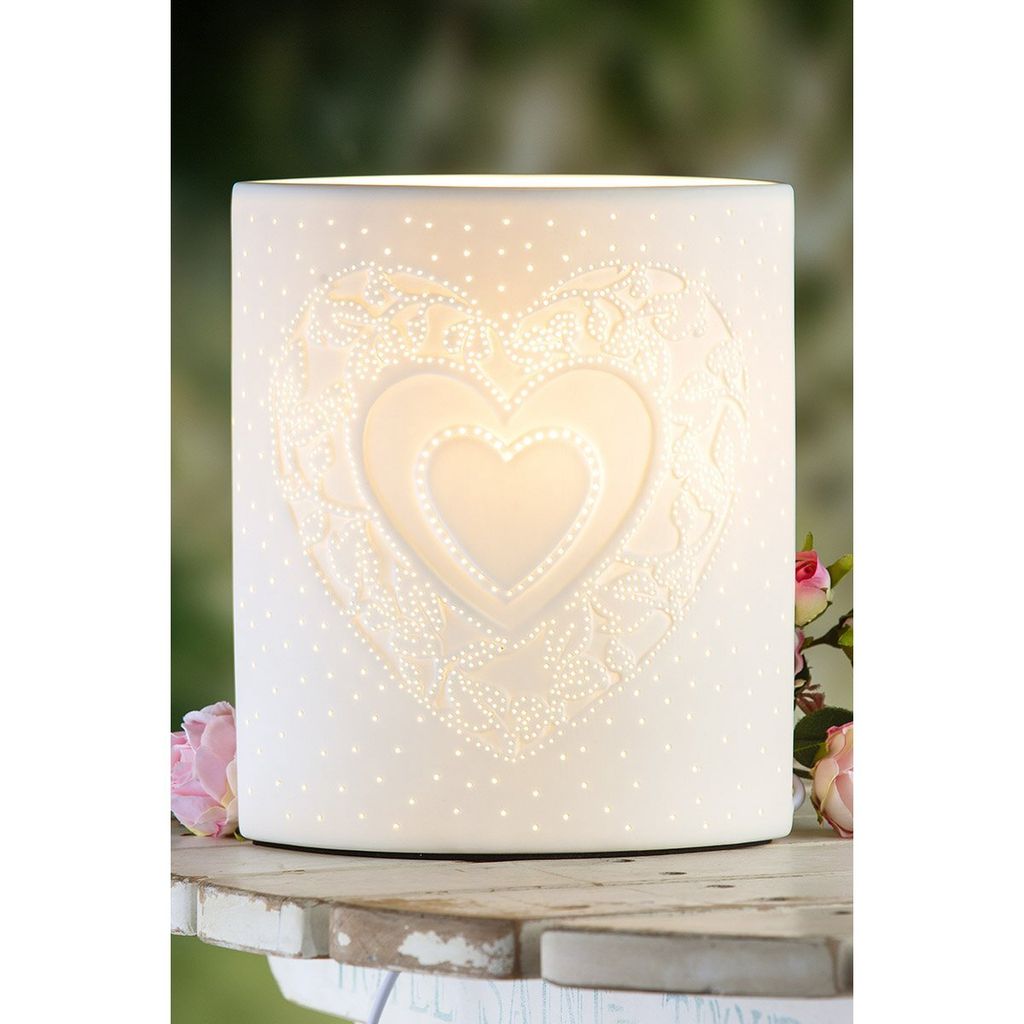 GILDE Lampa Ellipse Heart - biela - v. 20cm x š. 17cm Obrázok produktu 