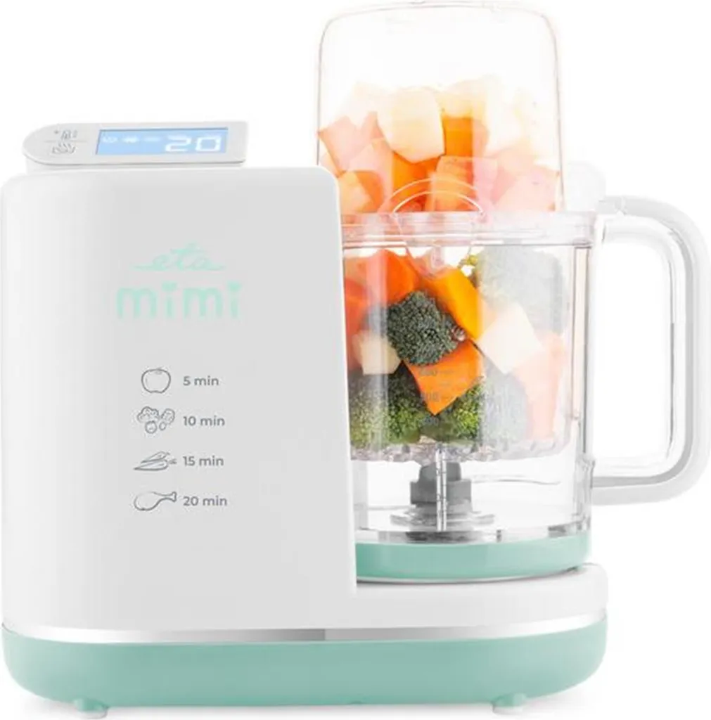 Cuit Vapeur et Mixeur Multifonction pour Bébé ETA 700W Robot Blanc