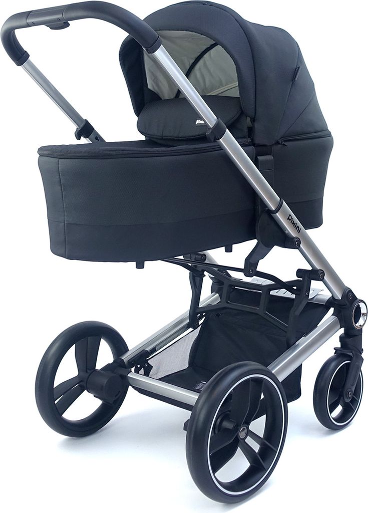 Pixini Kinderwagen 2in1 Cariba silber/schwarz Produktbild 