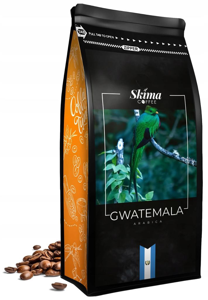 Caffè in grani 1 kg GUATEMALA 100% Arabica appena tostato Immagine del prodotto 