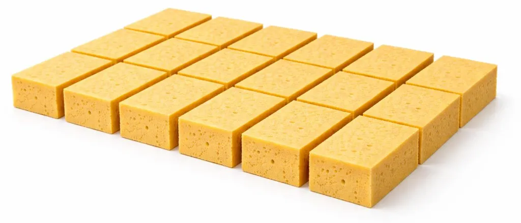 Éponge de Lavage Voiture XXL Multi-surfaces - Lot de 60 Pièces Jaunes