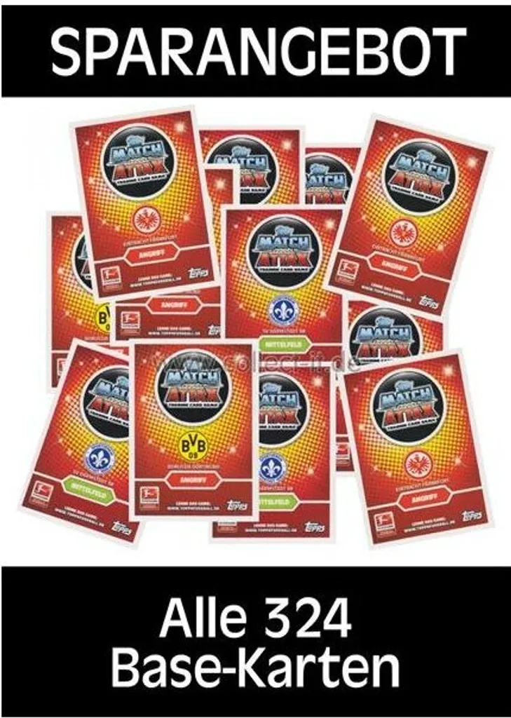 Cartes à Collectionner Match Attax 2016/17 - Pack de 324 Cartes de Base