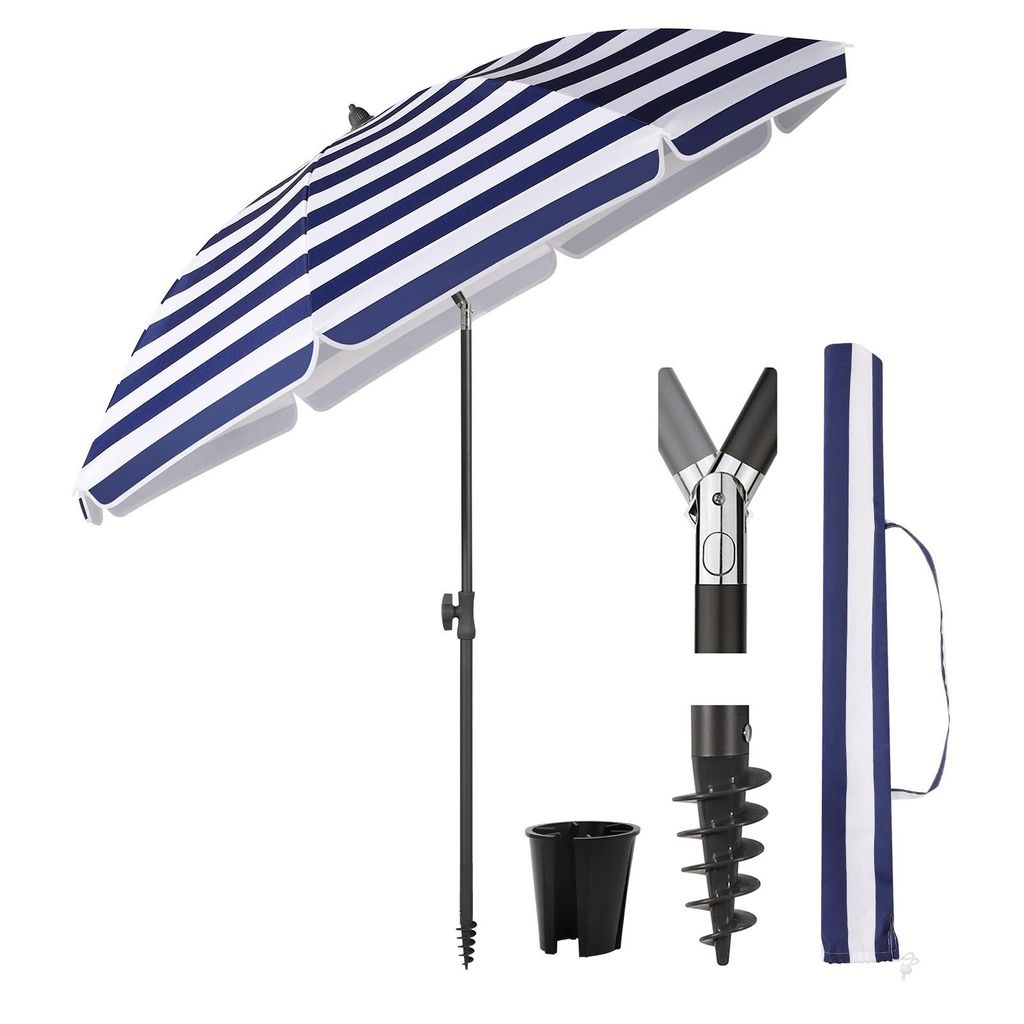 Sekey Sonnenschirm Rund Ø180cm Gartenschirm UV Schutz 50+ Produktbild 