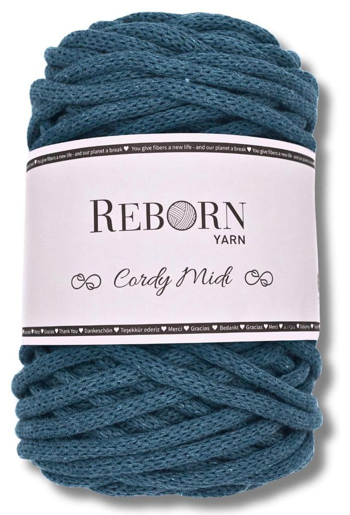 Makramee Garn 4mm Cordy Midi, 250g Baumwollkordel, weich & reißfest 131 Ocean Teal