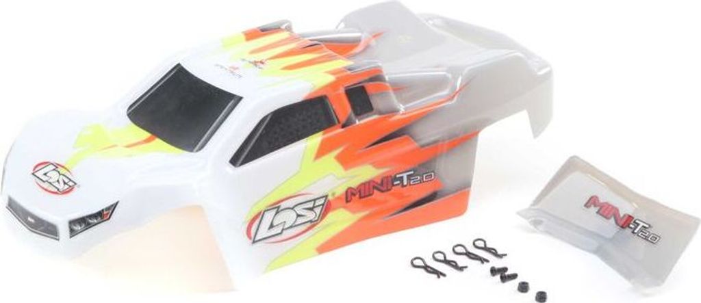 Losi Body, Gray/White: Mini-T 2.0