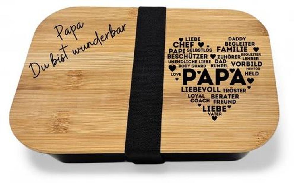 Personalisierte Vater-Box für Männer | Vatertag-Schnackbox | Gekracht | Perfekter Geschenkidee | 50x20x10 cm | Edelstahl