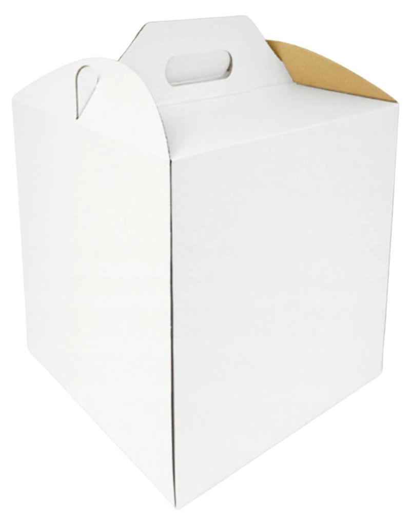 KAPAK Kuchen Transportbox Weiß 26x26x25 cm Fenster Produktbild 