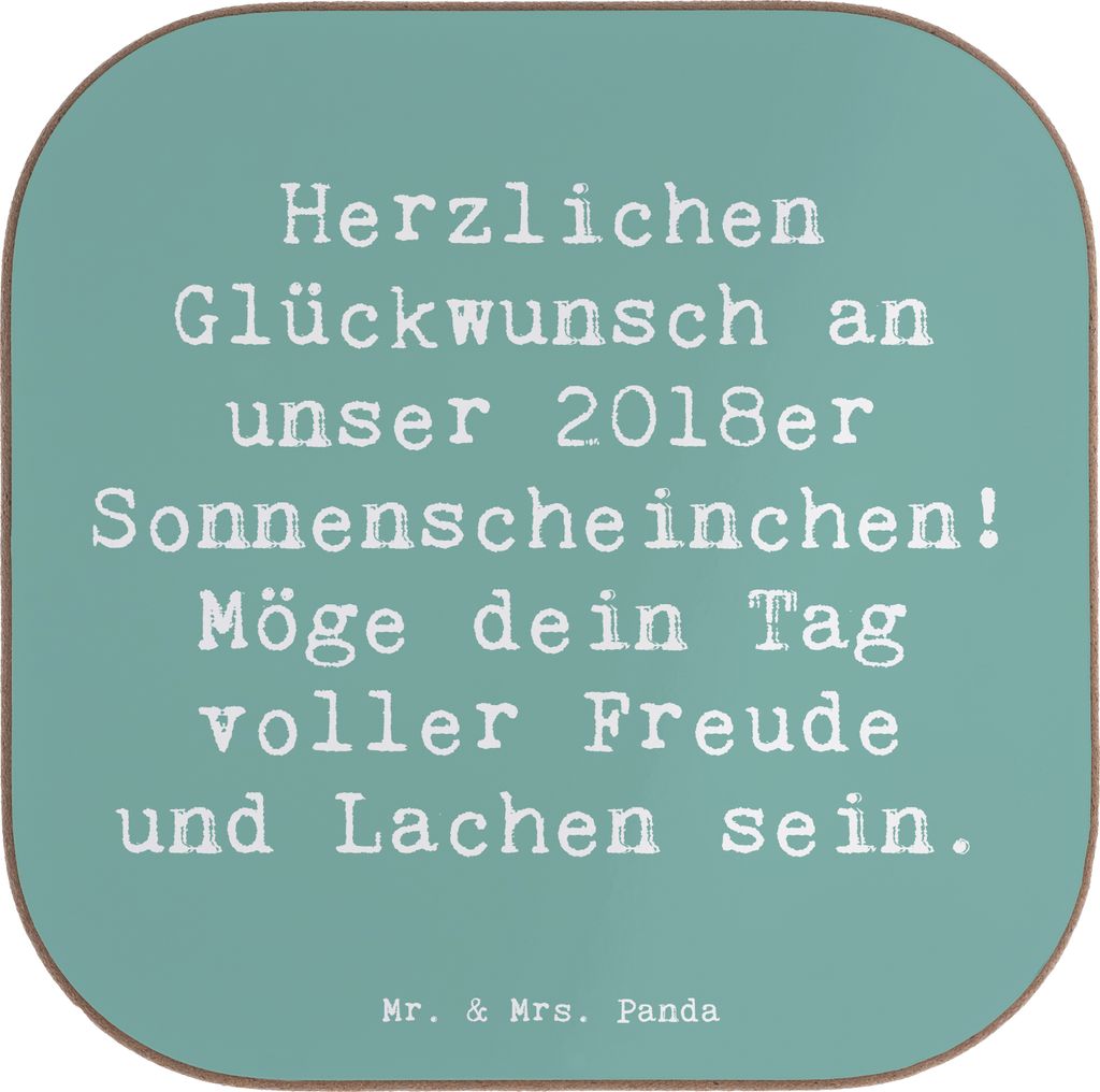 Mr. & Mrs. Panda Tischschoner Spruch 2018 Geburtstag Sonnenscheinchen - Meeresbrise - Geschenk, Happy Birthday, individuell, besonderes Jahr, Alter...