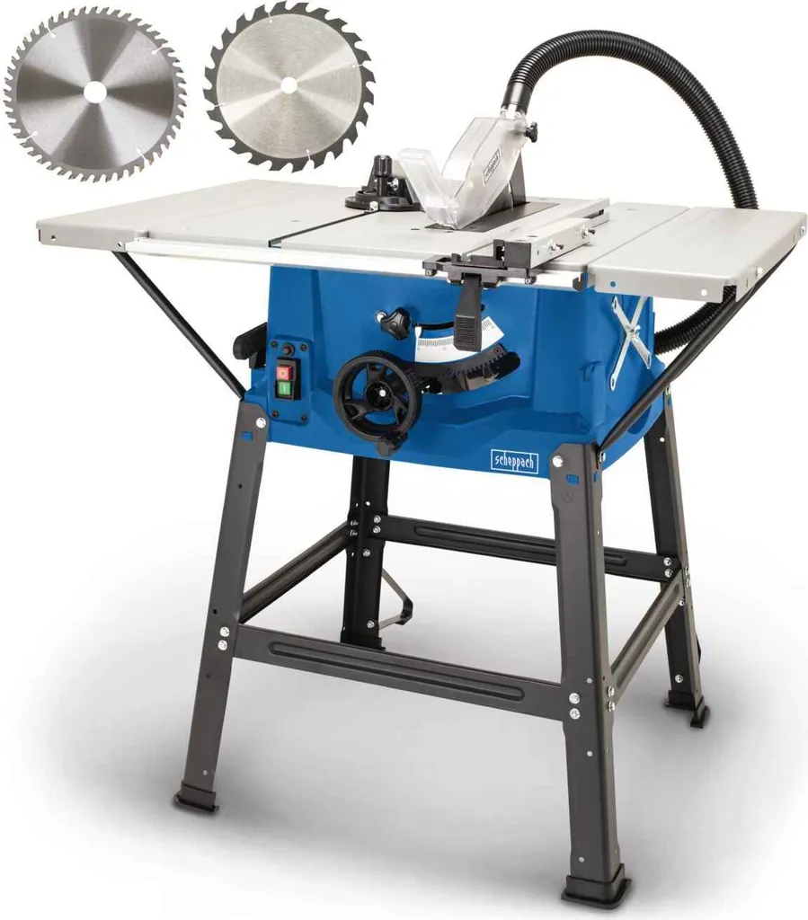 Scie circulaire de table Scheppach HS100S 2000W avec 2 lames Ø 250mm