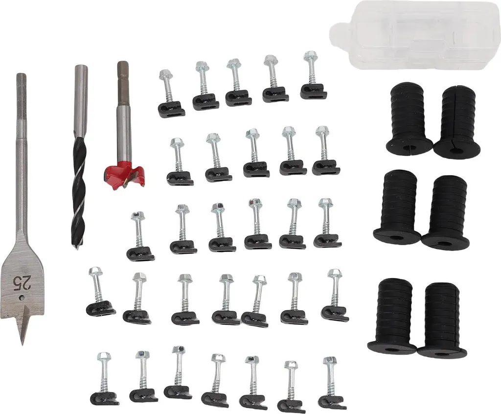 Kit d'installation murale pour câbles TV avec passe-fils 1 pouce noir