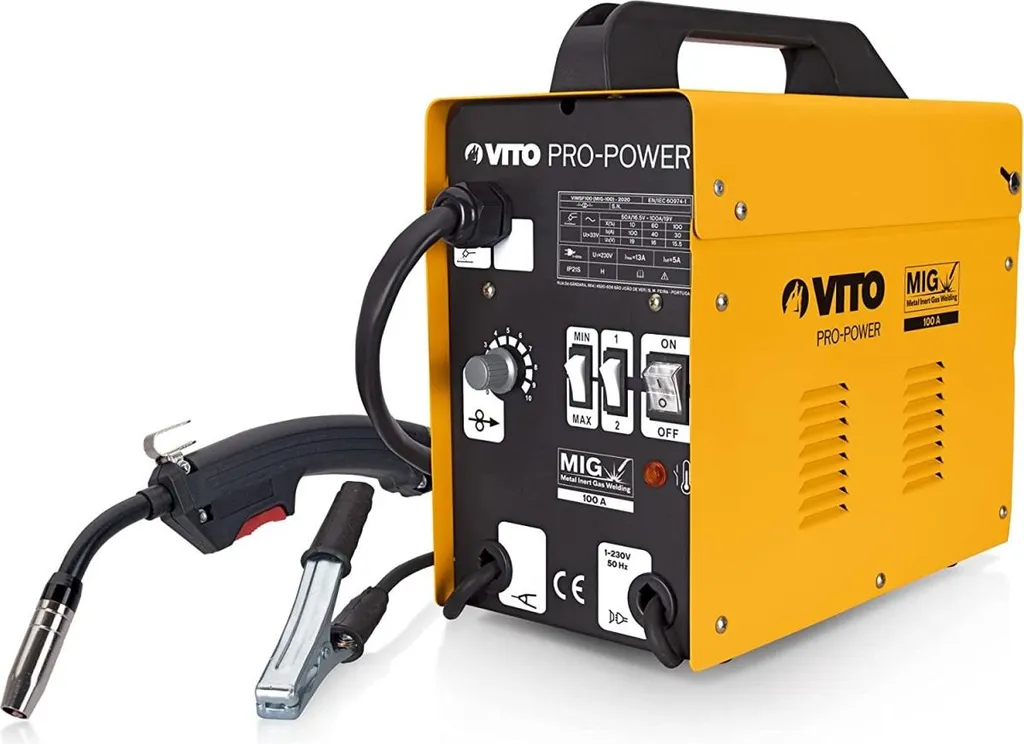Soudeuse Mig sans gaz VITO 100A : poste à souder portable à fil fourré
