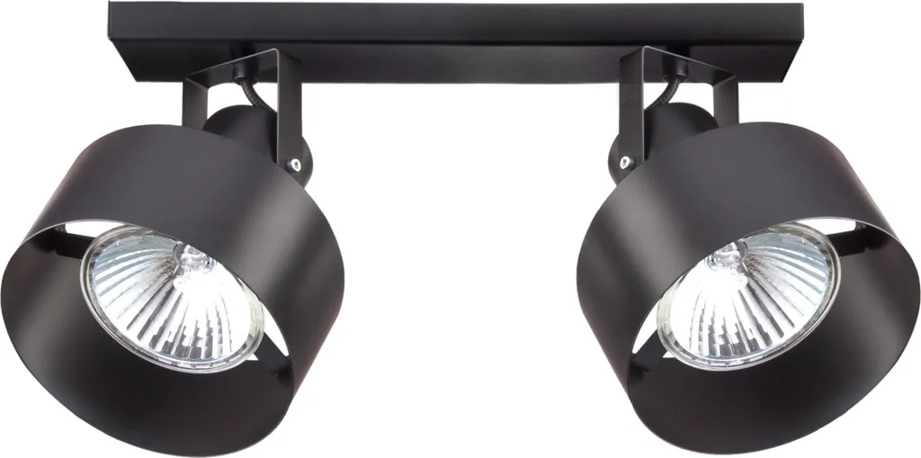 Spot de Salon Noir Métal Rif Plus 2 Lampes E27 Sigma pour Déco Loft