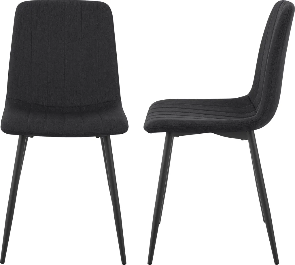 Set 2 Sedie Design Elsern Nere | Perfette per Piccoli Spazi