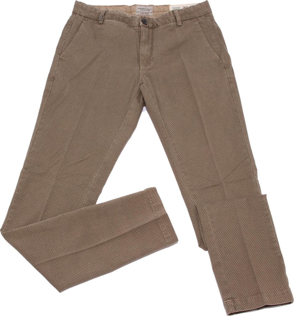 7691K Pantalone uomo BEVERLY HILLS POLO CLUB hellbraun Baumwolle Mann