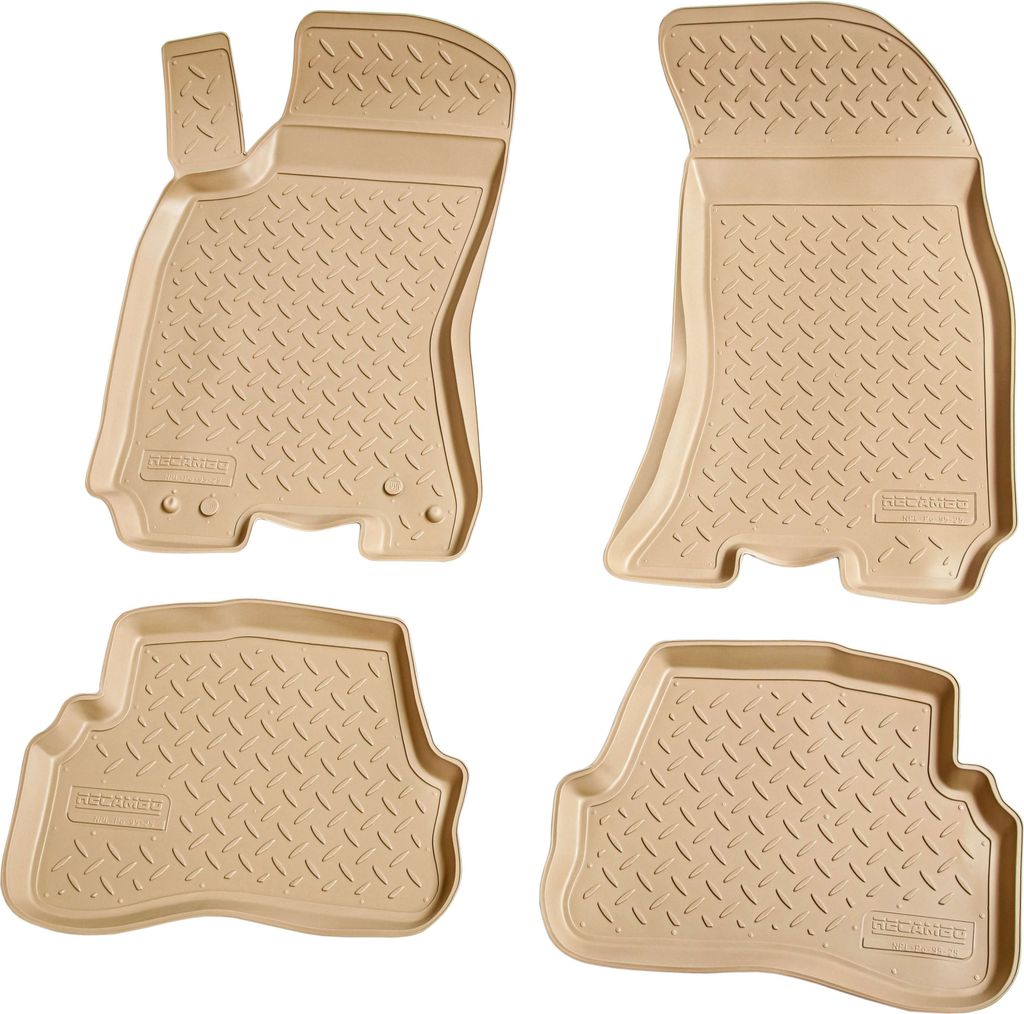 3D Gummi Fussmatten für VW Passat B5 | Typ 3B 3BG | 1996-2005 | beige mit Rand