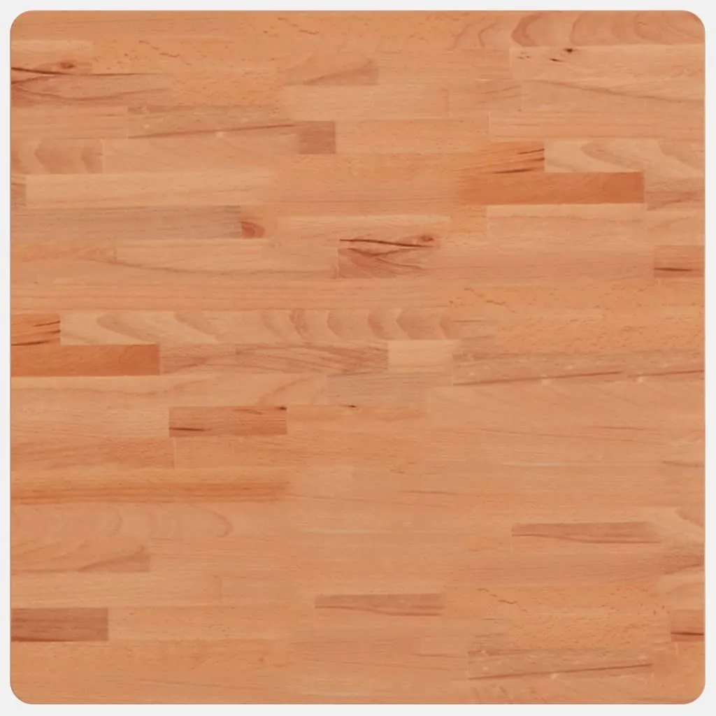 SYFAX™ Piano per Tavolo 60x60x2,5 cm Quadrato Legno Massello di Faggio