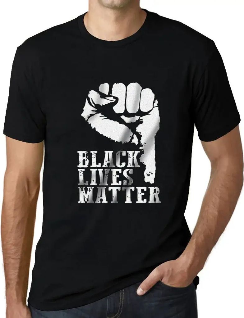 Herren Grafik T-Shirt Das Leben von Schwarzen zählt – Black Lives Matter – Öko-Verantwortlich Vintage Jahrgang Kurzarm Lustige Druck Geburtstag