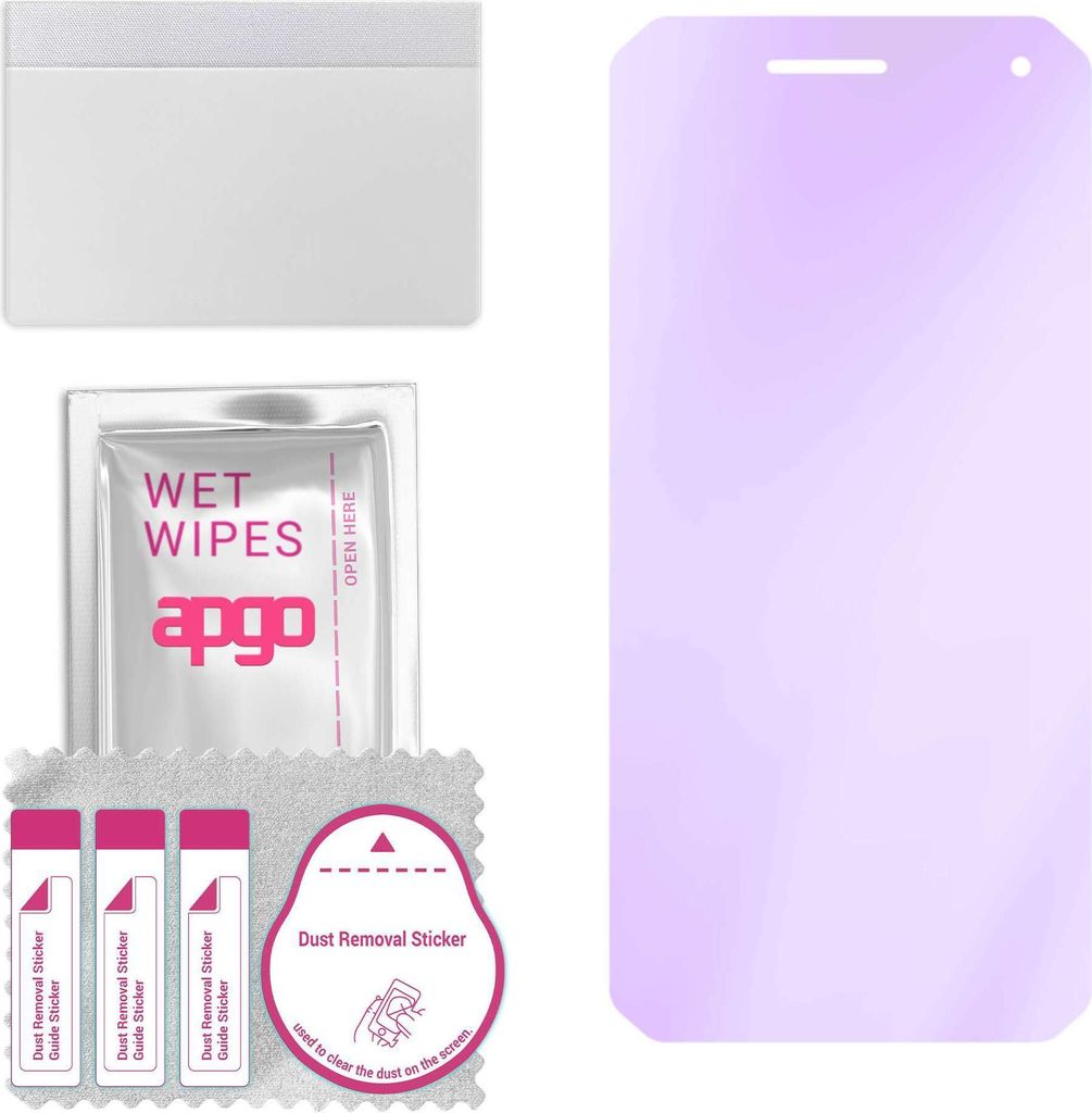 apgo Hybrid Schutzglas, kompatibel mit Kruger&Matz Drive 6S, Anti-Blue, 9H Härte, toller Ersatz für Hartglas, kratzfester Displayschutzglas, Disp...