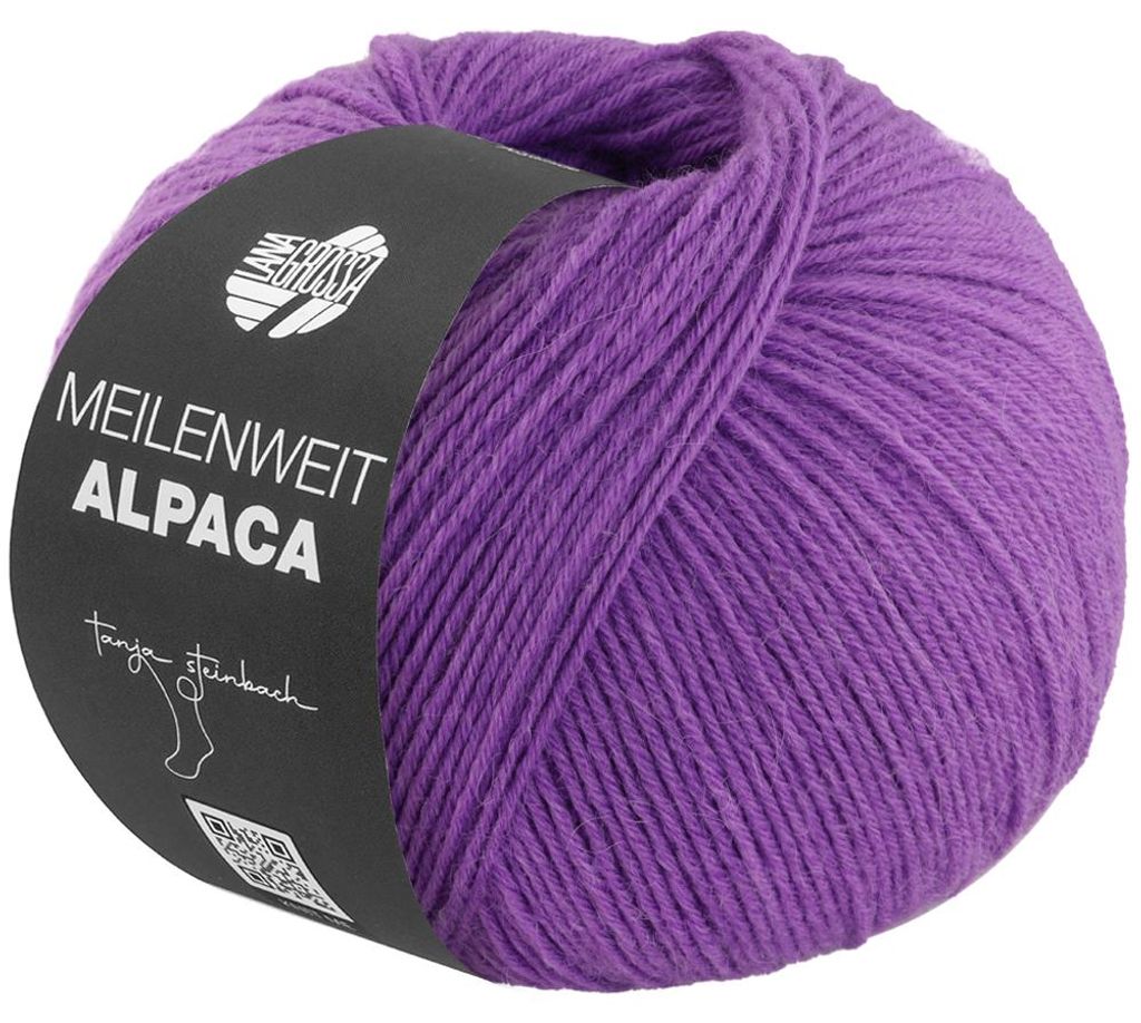 Lana Grossa - Meilenweit 6-fach 150g Alpaca uni 1006 lila Produktbild 