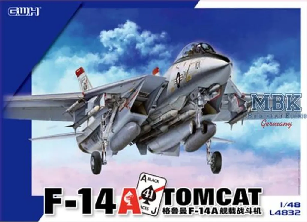 F-14A Tomcat US Navy Maquette GWH L4832 pour Diorama Porte-Avions 1/48