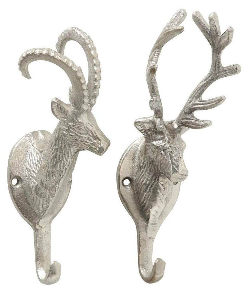 Garderobenhaken Ali Hirsch Gams  Metall H-18 cm 2er Set Produktbild 