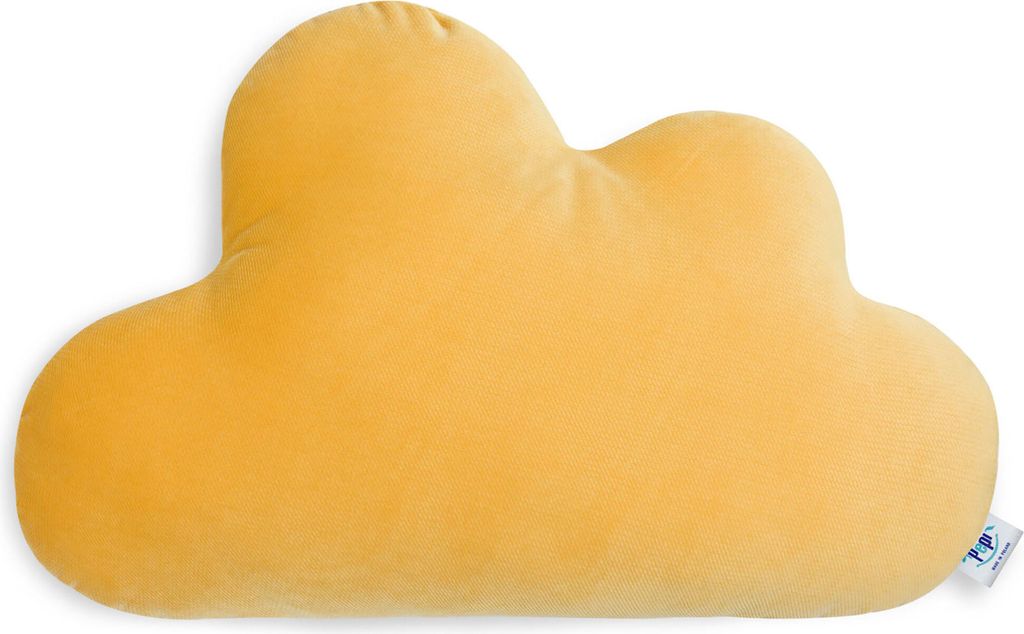 Pepi Kuschelkissen in Wolken Form - Handgenäht Antiallergenes Kissen 55×36 cm - weiches Kinderkissen Dekokissen für Babys Plüschwolke - Nube Honey