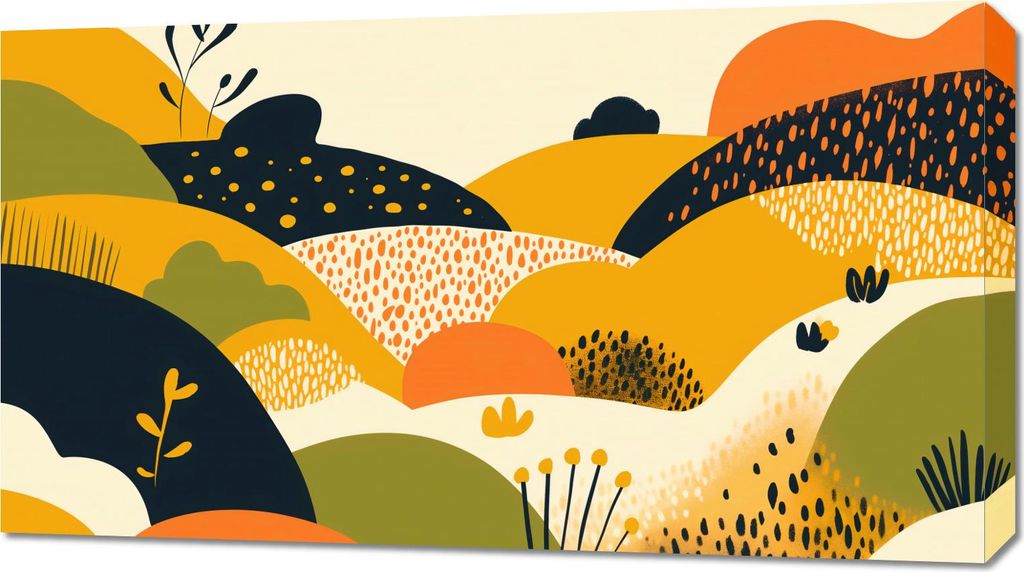 Bild 90x50cm Landschaft in Sonnentönen