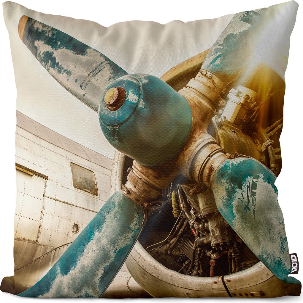 VOID Retro Propellermaschine Kissenbezug Kissenhülle Sofakissen Kissen Deko Outdoor-Kissen Dekokissen