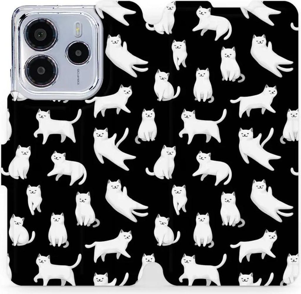 Handyhülle mit klappe für Xiaomi Redmi Note 14 5G, Mobiwear Book, Luna-Kätzchen