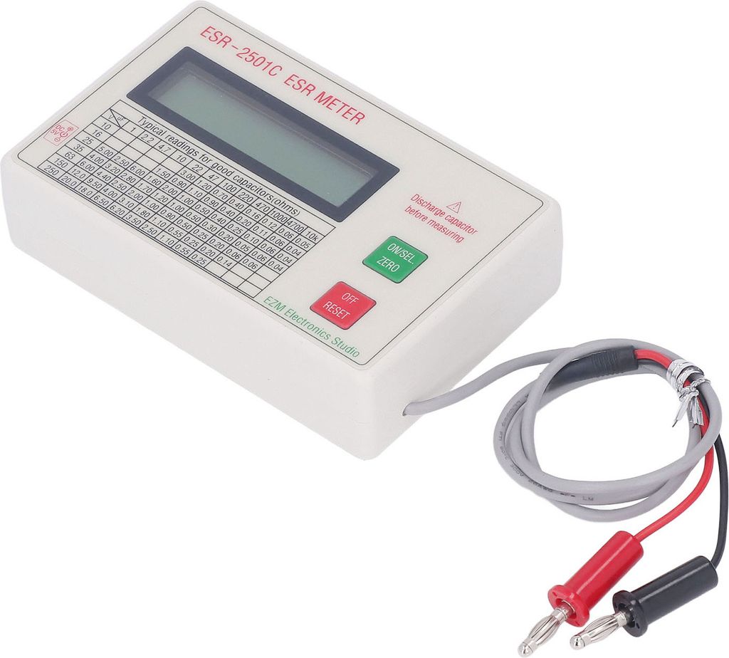 Handheld ESR Kondensator Tester Hohe Genauigkeit Leichtgewicht Smart Shutdown Funktion ABS Kapazitätsmessgerät