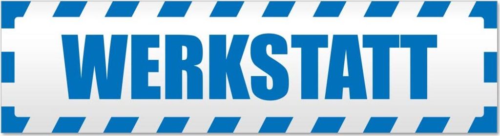 Werkstatt gestreift Magnetschild Schild magnetisch