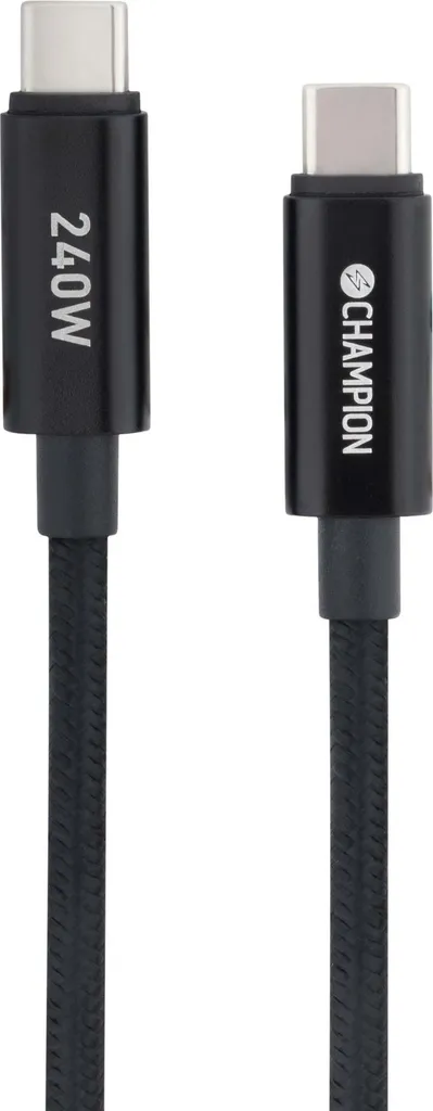 Câble USB-C 240W Renforcé Noir de 2m - Charge Sécurisée et Durable