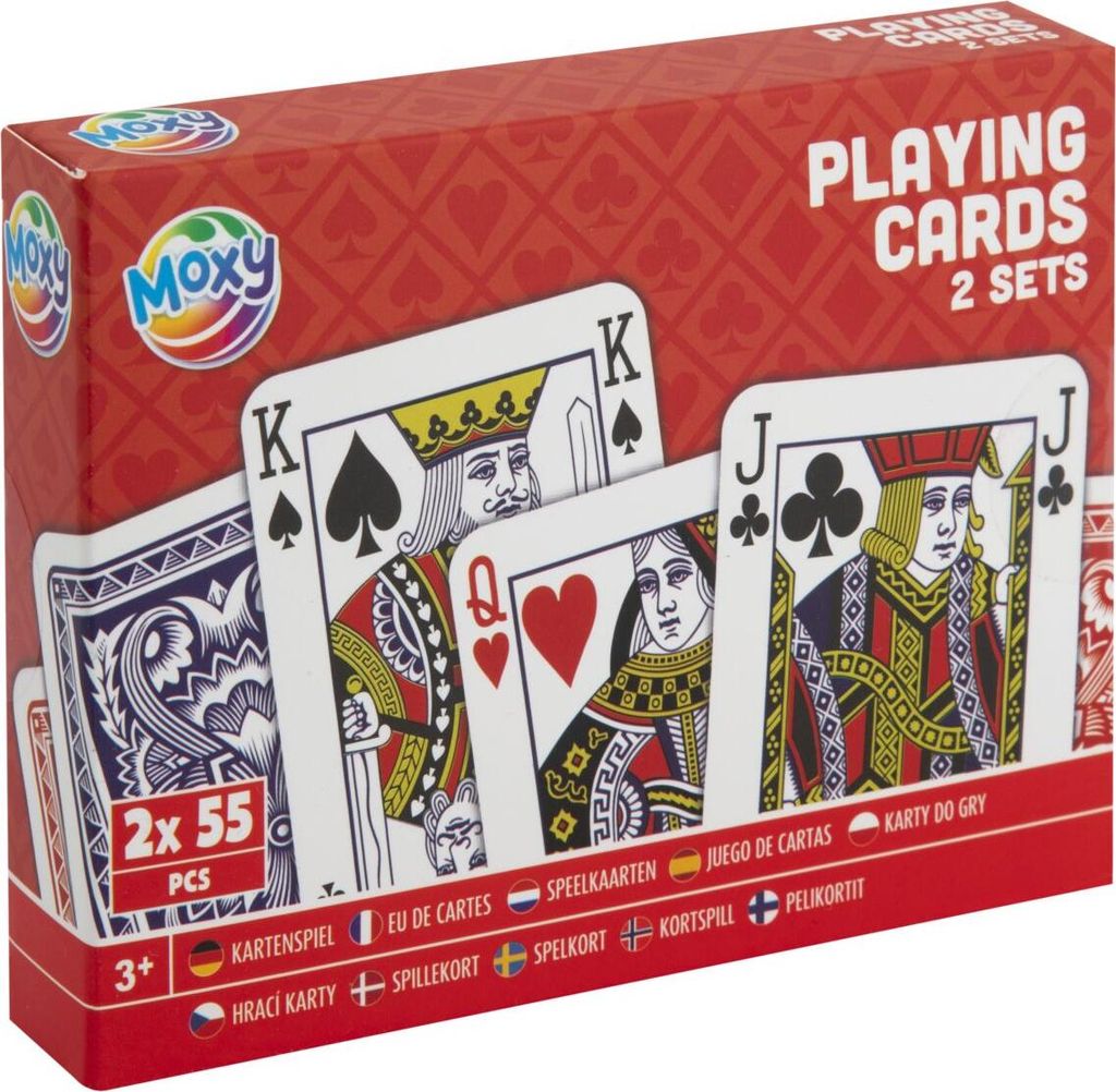 RAPPA Spielkarten 2x55 Canasta-Karten in Papierbox