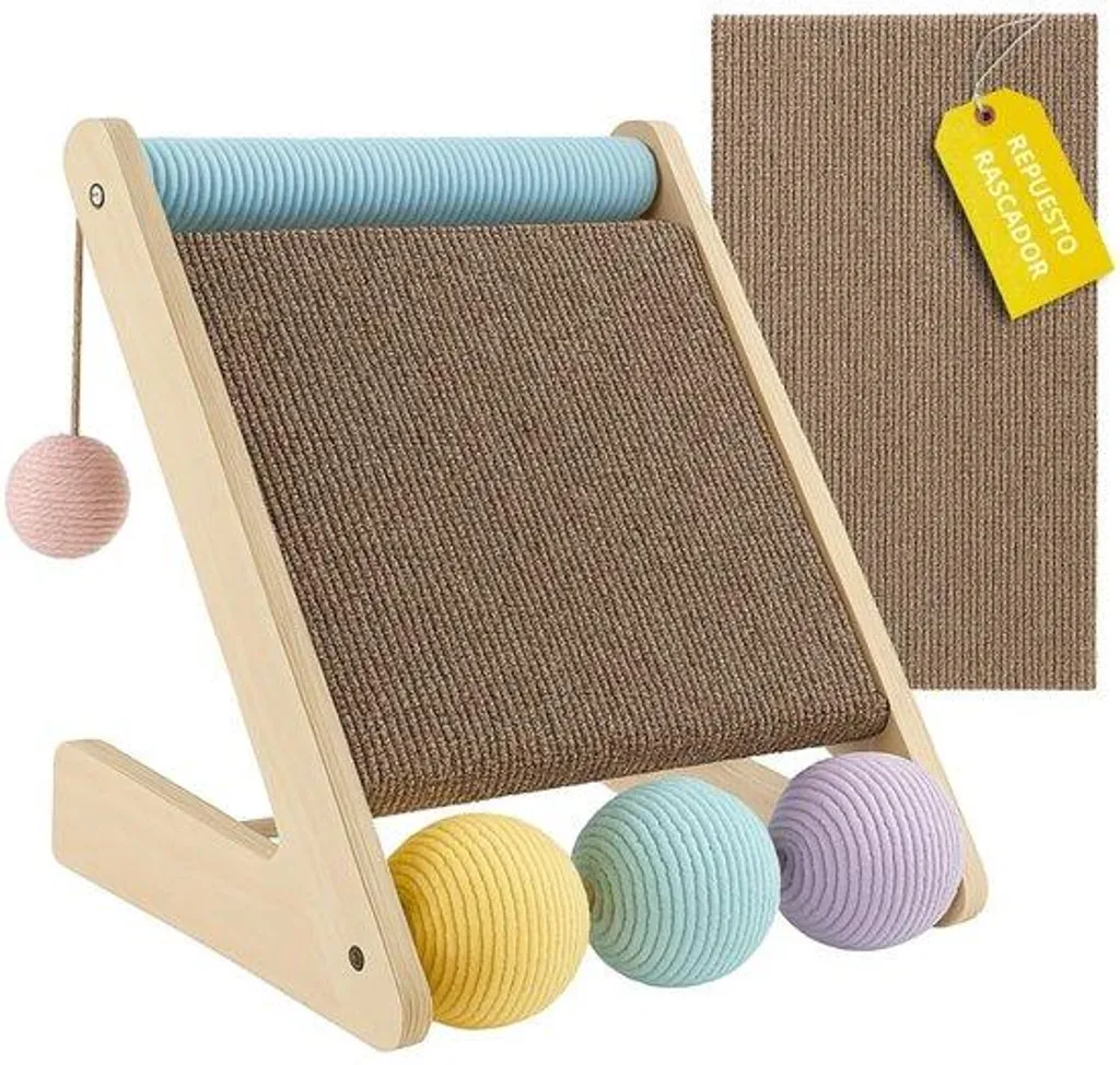Arbre à chat stable pour grand chat d'appartement, sisal et laine bio