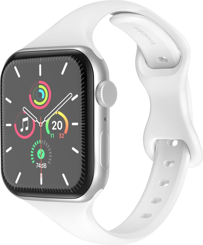 imoshion Slim Silikonarmband für das Watch Series 1 t/m 9 / SE (38/40/41 mm) | Series 10 / 11 (42 mm) - Weiß