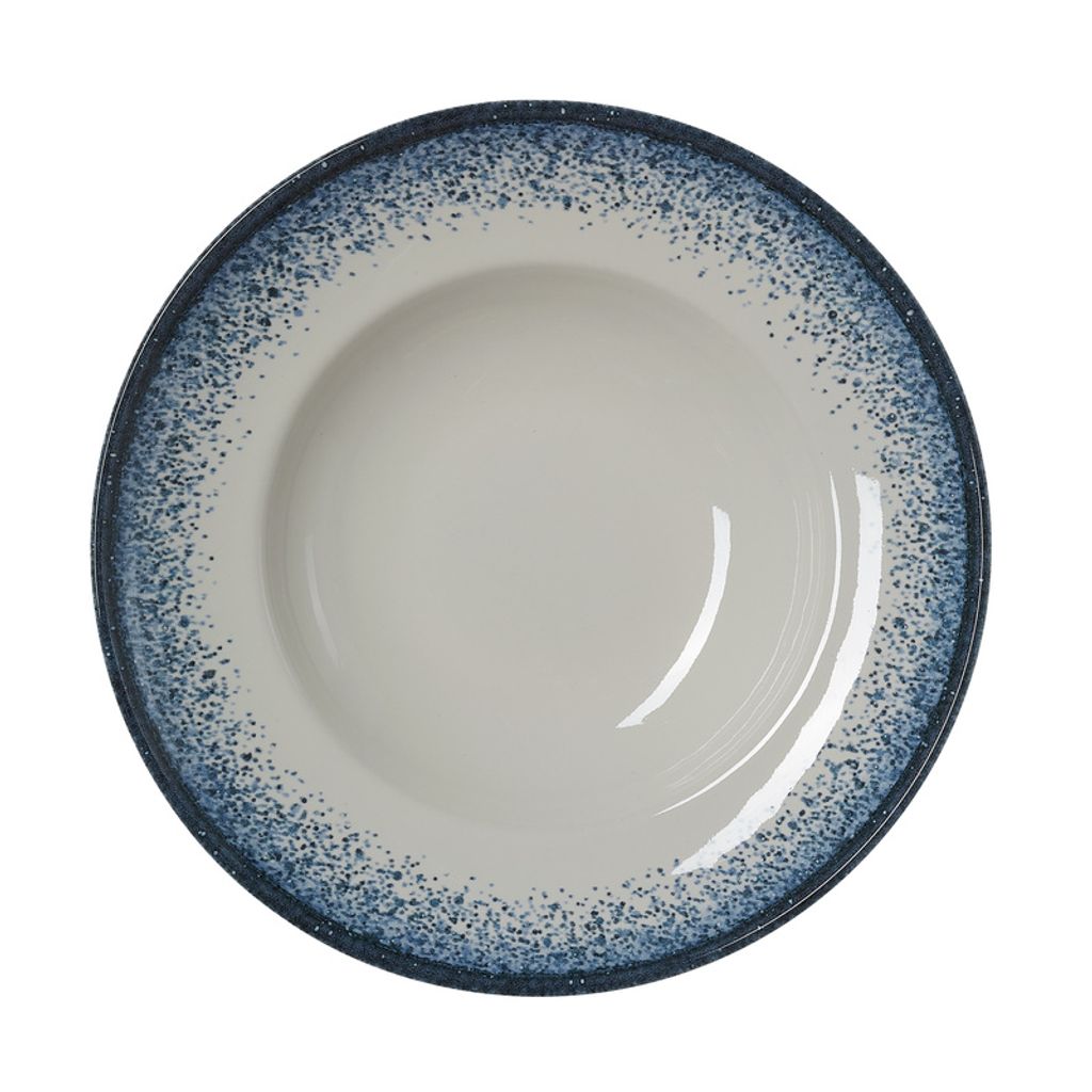6x Pastateller 27,5 cm VIDA Marina / weiß blau Porzellan