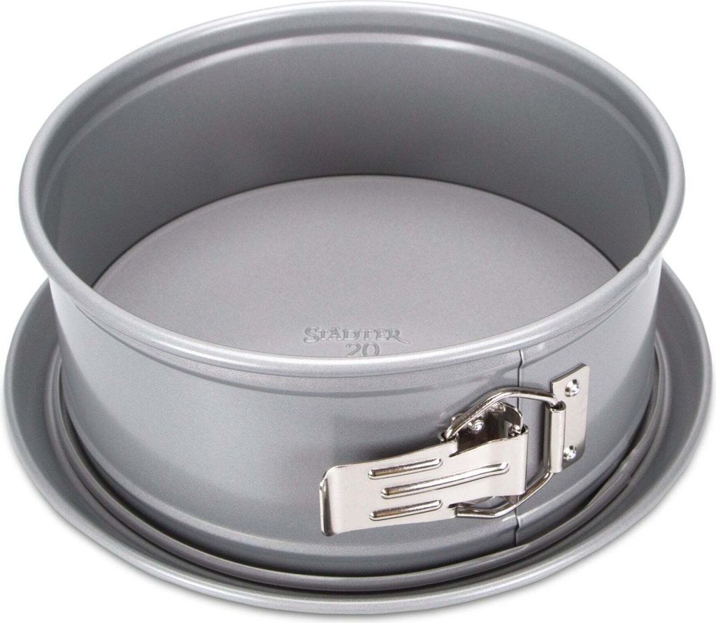 Städter 'WE-LOVE-BAKING-Springform ø 20 cm / H 7 cm Silber mit Flachboden'