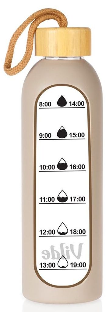 Vilde | Butelka na wodę szklana 600 ml - z etui silikonowym Zdjęcie produktu 