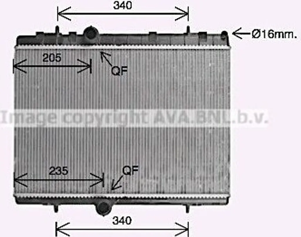 Radiateur de refroidissement moteur PRASCO CN2328 pour Berlingo
