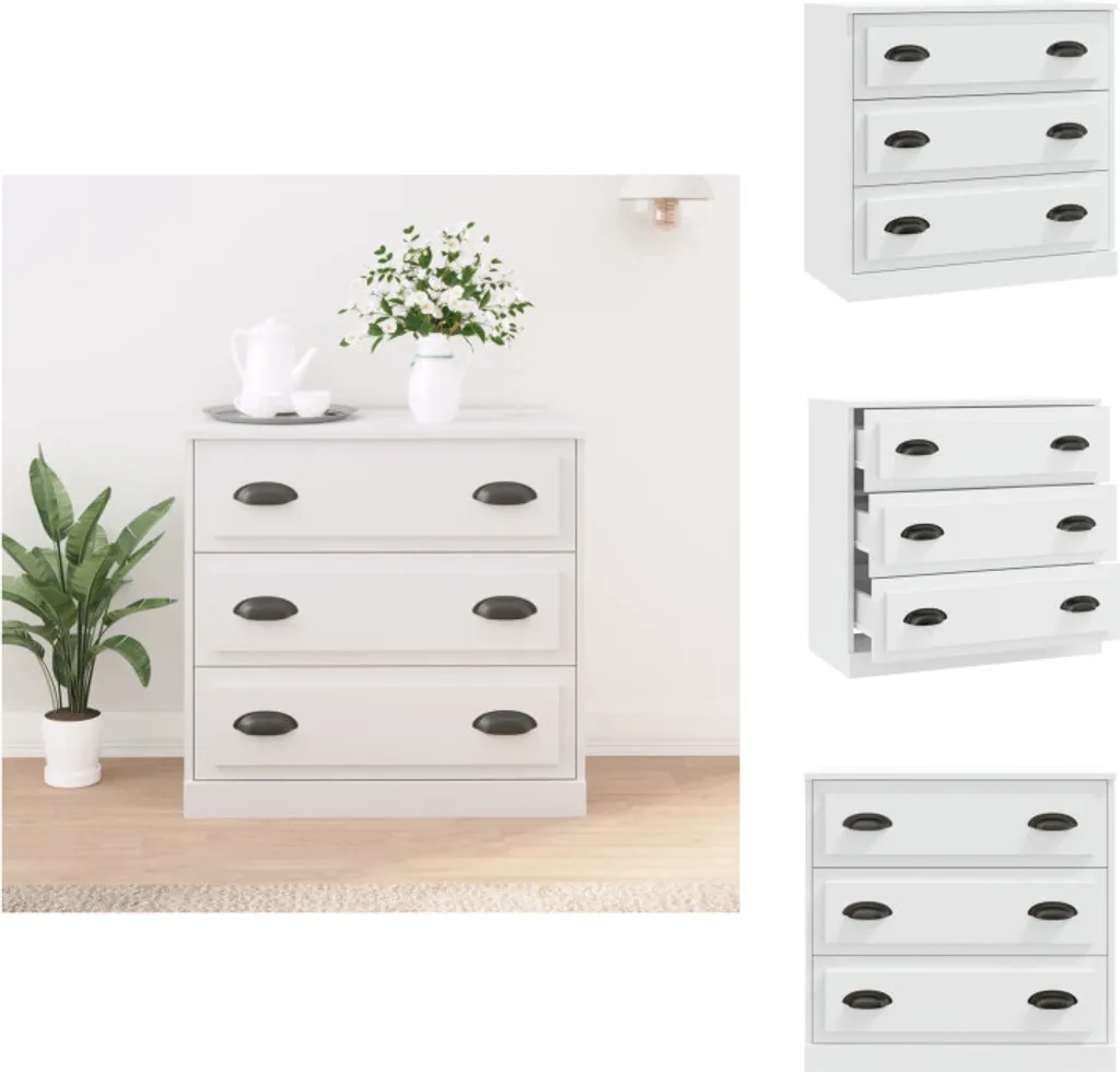 vidaXL Credenza bianca 70x35,5x67,5 cm Materiale a base di legno - Credenze