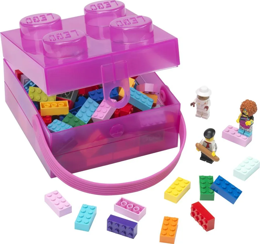 Portapranzo Lego Brick 4 con Maniglia: Resistente e Facile da Pulire - 2