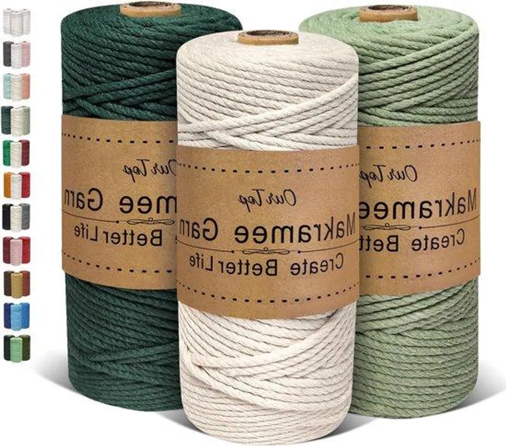 Lot de 3 fils naturels 3mm pour suspension plante : fini les cordes fragiles