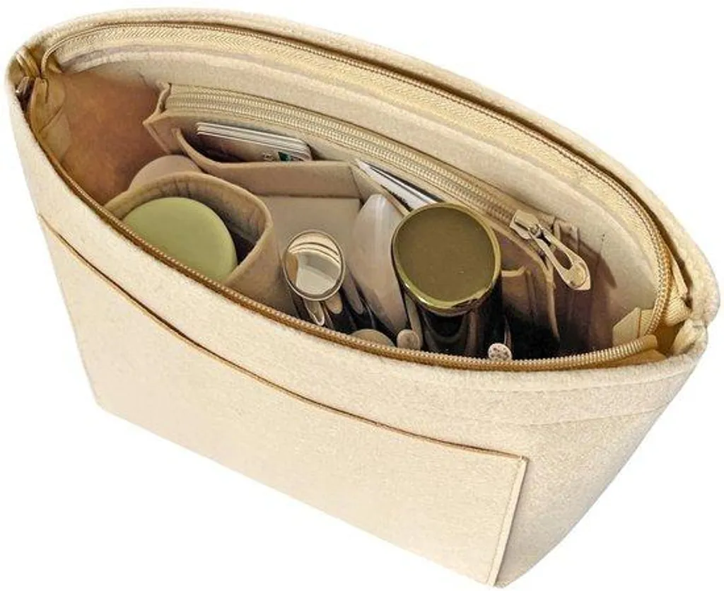 Organiseur de sac à main beige idéal pour le travail et les voyages