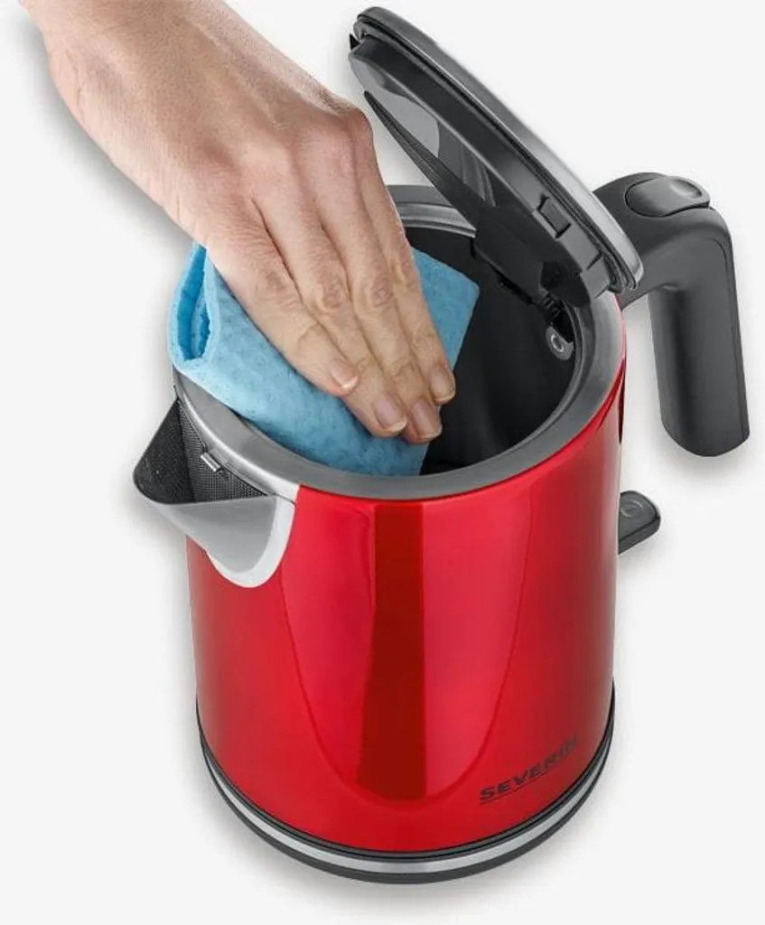 Bouilloire compacte Severin WK 3427 rouge idéale pour thé et café rapide - 13