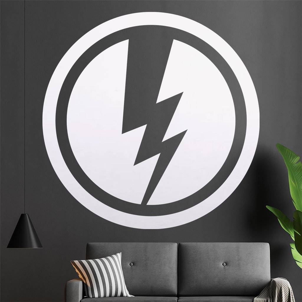 Blitz negativ Wandtattoo in 6 Größen - Wandaufkleber Wall Sticker - Dekoration, Küche, Wohnzimmer, Schlafzimmer, Badezimmer