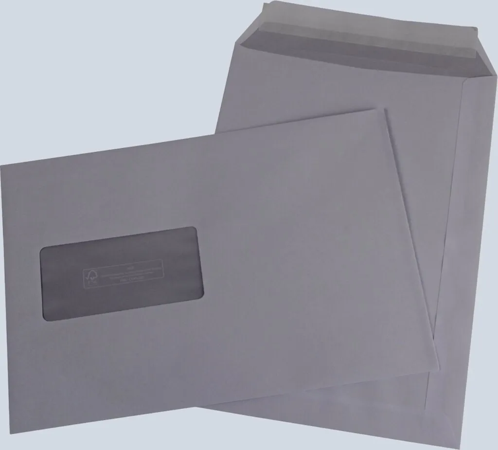 Enveloppe de bureau C5 avec fenêtre autocollante 90g blanche - 500 pcs