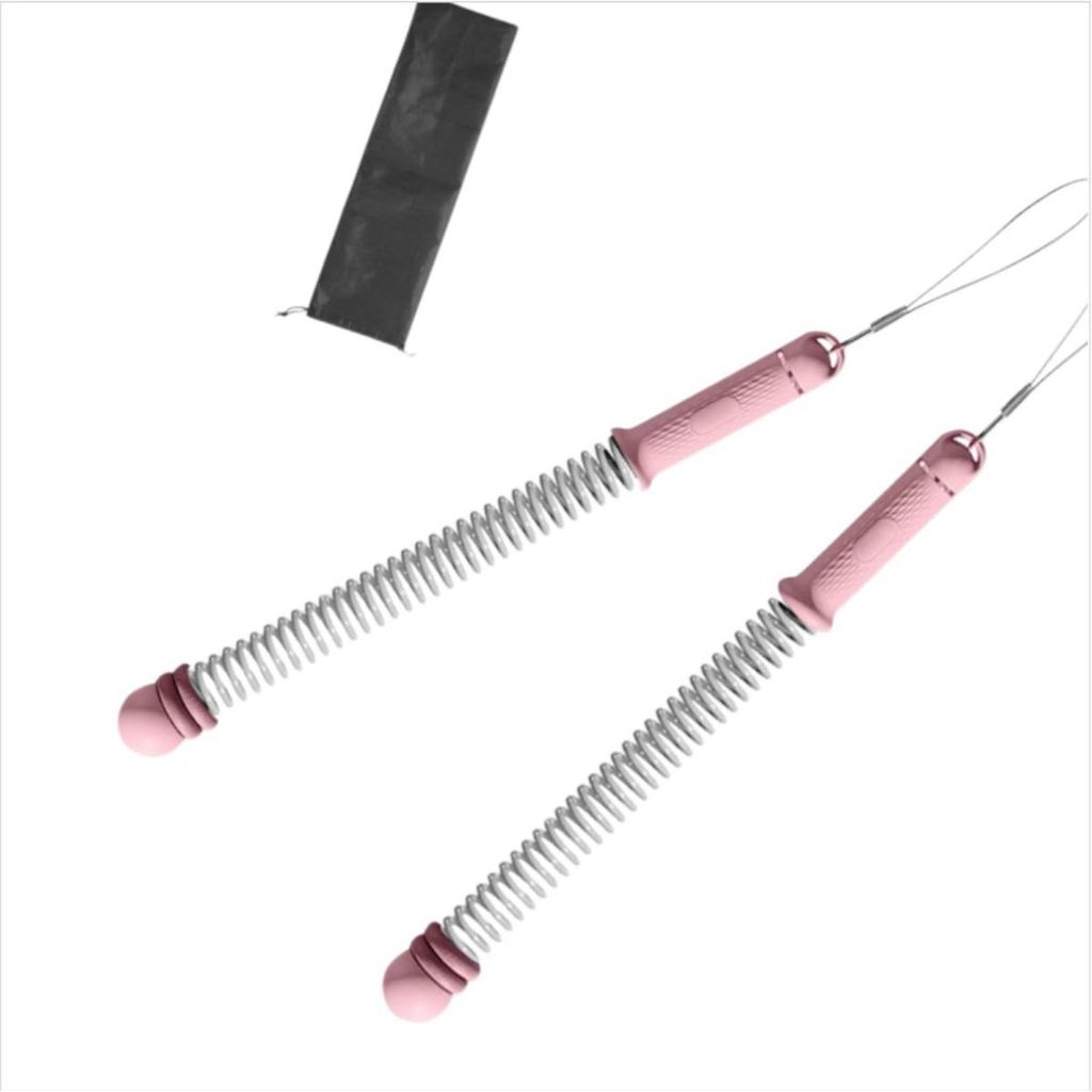 INF Kabelloses verstellbares Battle Rope Paar aus TPR für Zuhause Rosa