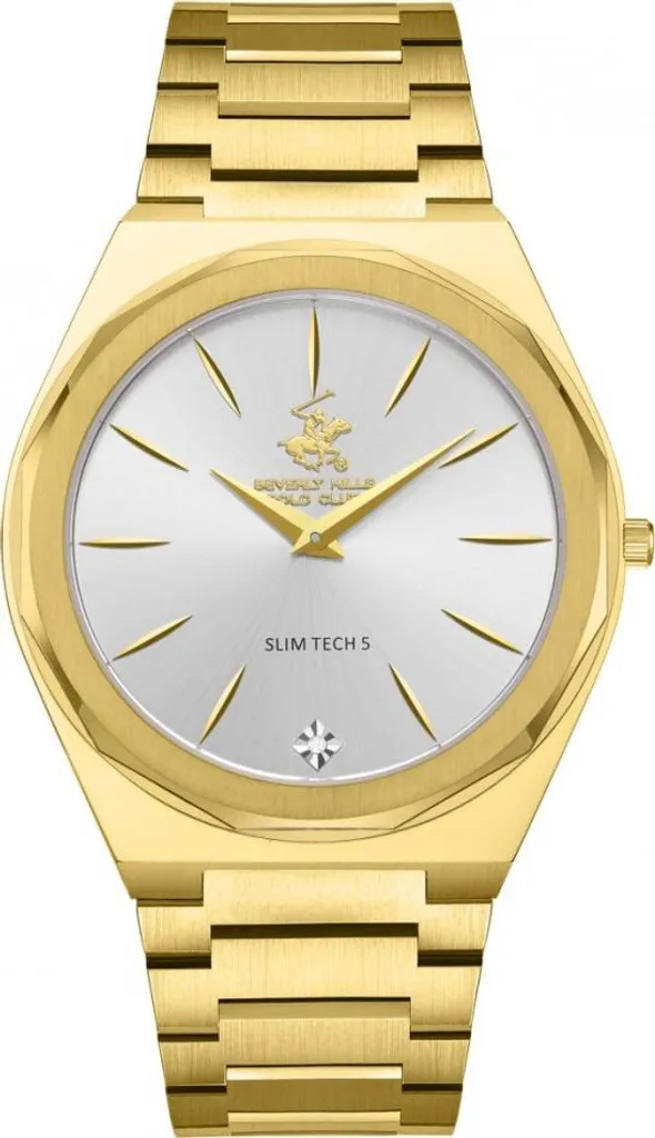 Montre Homme Beverly Hills BP3667X.130 Dorée avec Diamants Véritables