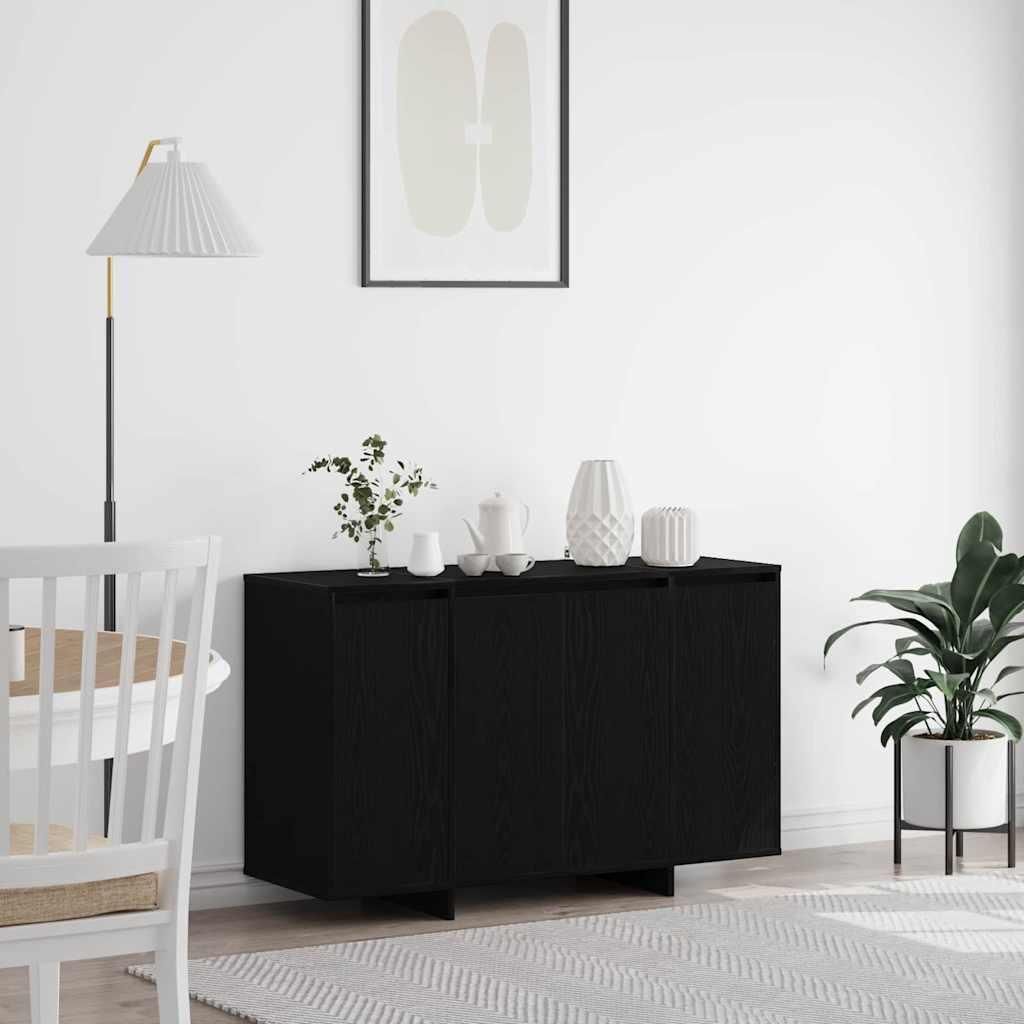 vidaXL Sideboard Schwarz Eichen-Optik 120 x 41 x 75 cm Holzwerkstoff
