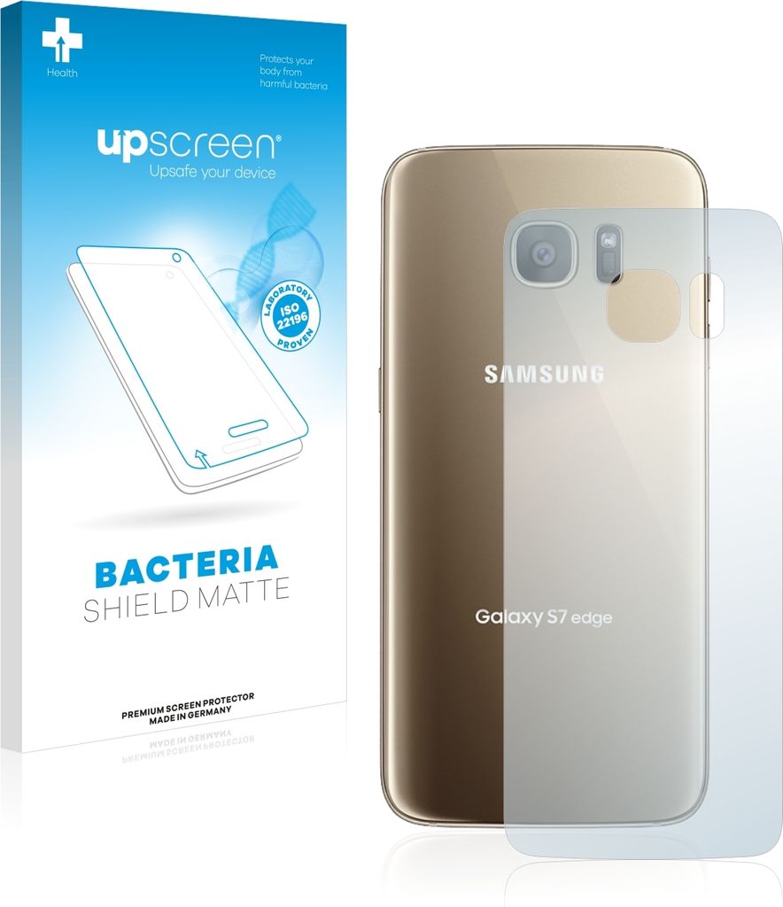 upscreen Schutzfolie für Samsung Galaxy S7 Edge (Rückseite) Antibakterielle Folie Matt Entspiegelt Anti-Fingerprint Anti-Kratzer